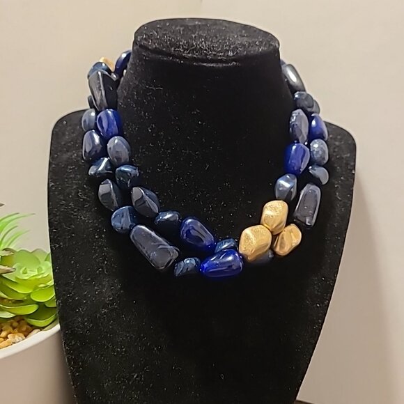 Avon NRQ Signed Multi-Color Acrylic Faux Stone Bead Necklace Ladies Vintage 30" - Picture 5 of 5